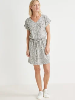 Robe 3 trous tissu fluide