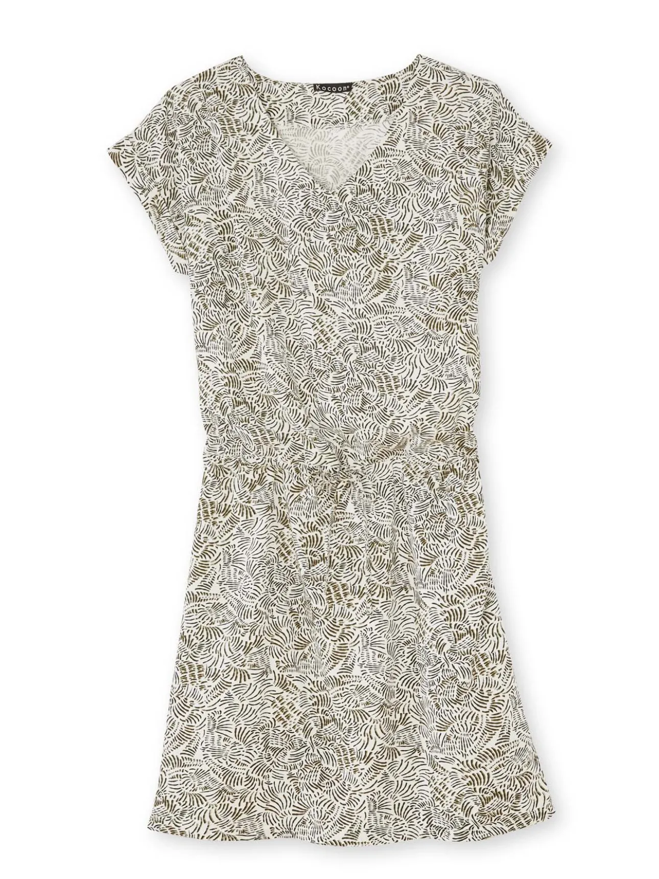 Robe 3 trous tissu fluide