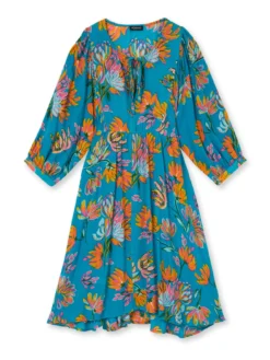 Robe évasée en crêpe