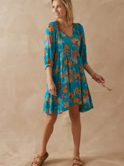 Robe évasée en crêpe