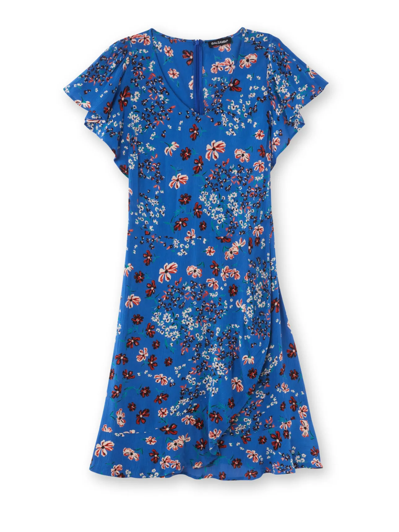 Robe à volants, manches courtes