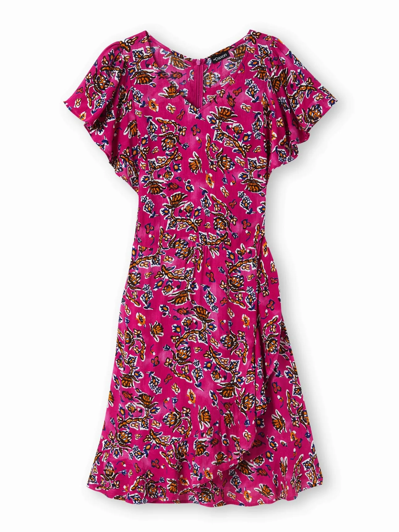 Robe à volants, manches courtes