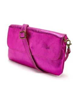 Sac pochette en cuir à bandoulière