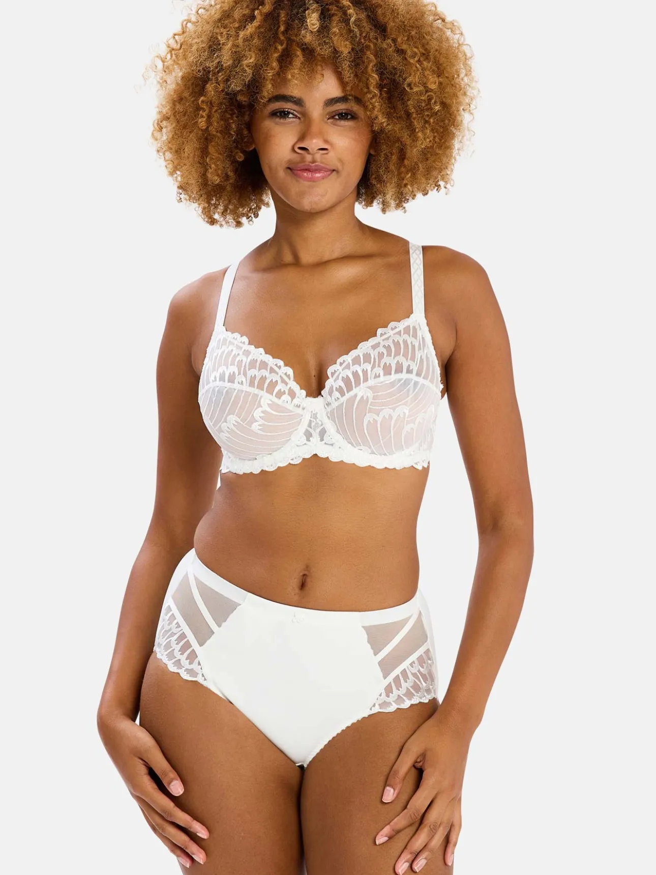 Soutien-gorge à armatures brodé Narcisse
