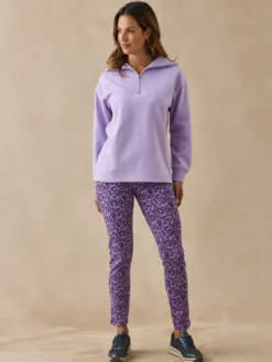 Sweat-shirt col camionneur zippé