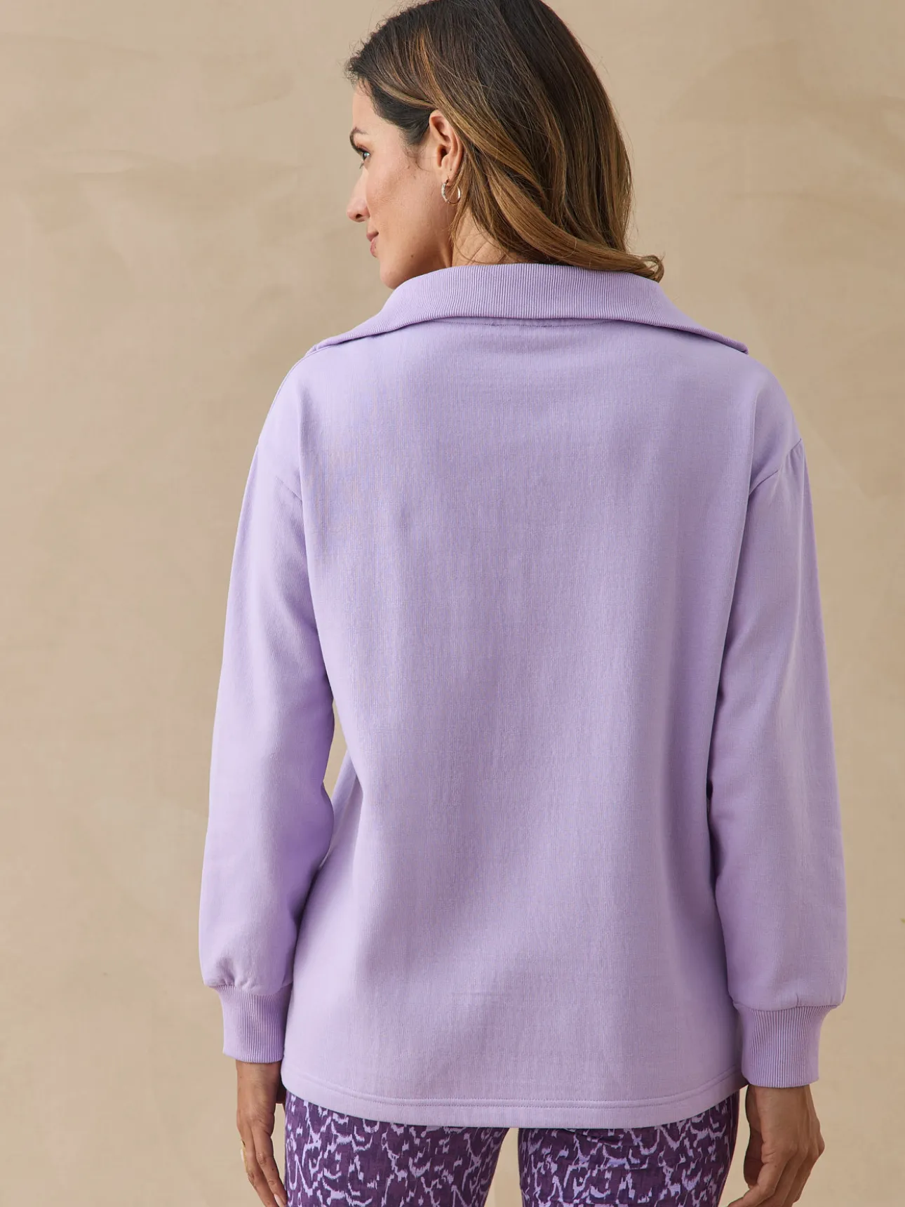 Sweat-shirt col camionneur zippé
