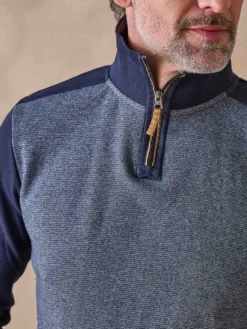 Sweat-shirt col montant zippé
