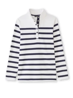 Sweat-shirt rayé col montant