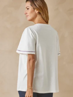 Tee-shirt ample brodé