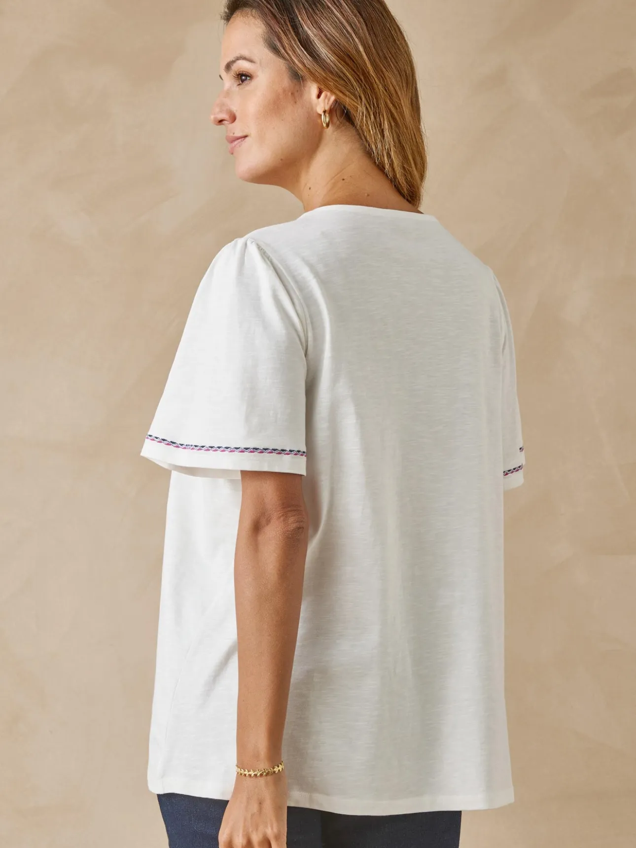 Tee-shirt ample brodé