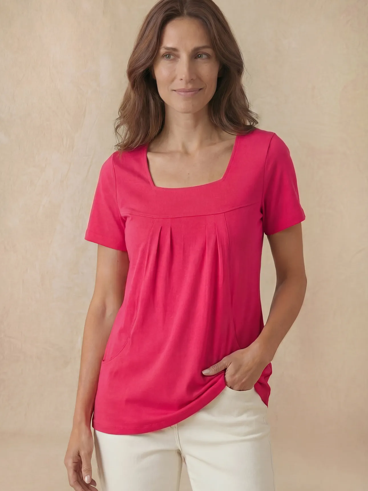 Tee-shirt ample encolure carrée