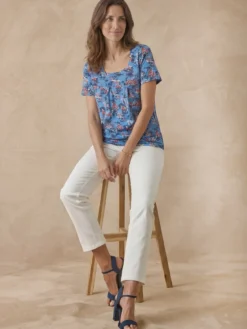 Tee-shirt ample encolure carrée