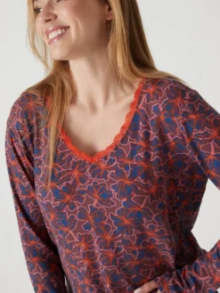Tee-shirt avec dentelle à l'encolure