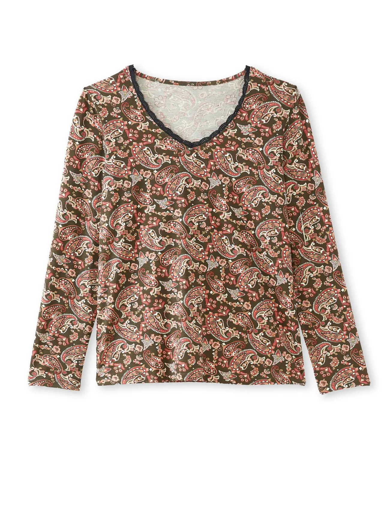 Tee-shirt avec dentelle à l'encolure
