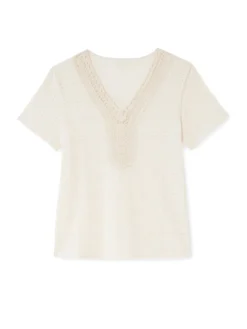 Tee-shirt avec macramé