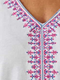 Tee-shirt bordé pur coton