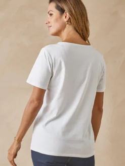Tee-shirt bordé pur coton