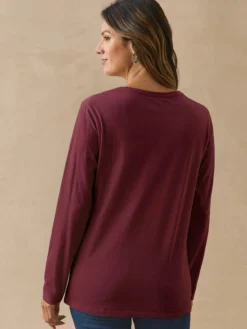 Tee-shirt brodé manches longues
