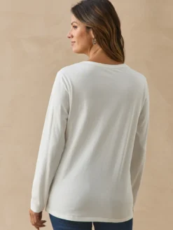 Tee-shirt brodé manches longues