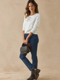 Tee-shirt brodé manches longues
