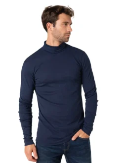Tee-shirt col roulé pur coton