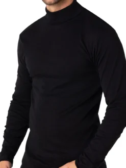 Tee-shirt col roulé pur coton
