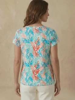 Tee-shirt col V en coton