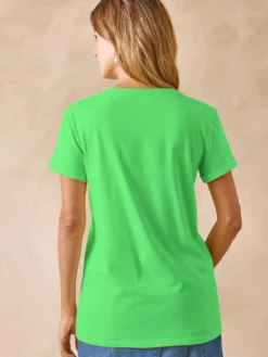 Tee-shirt coton à broderies ajourées