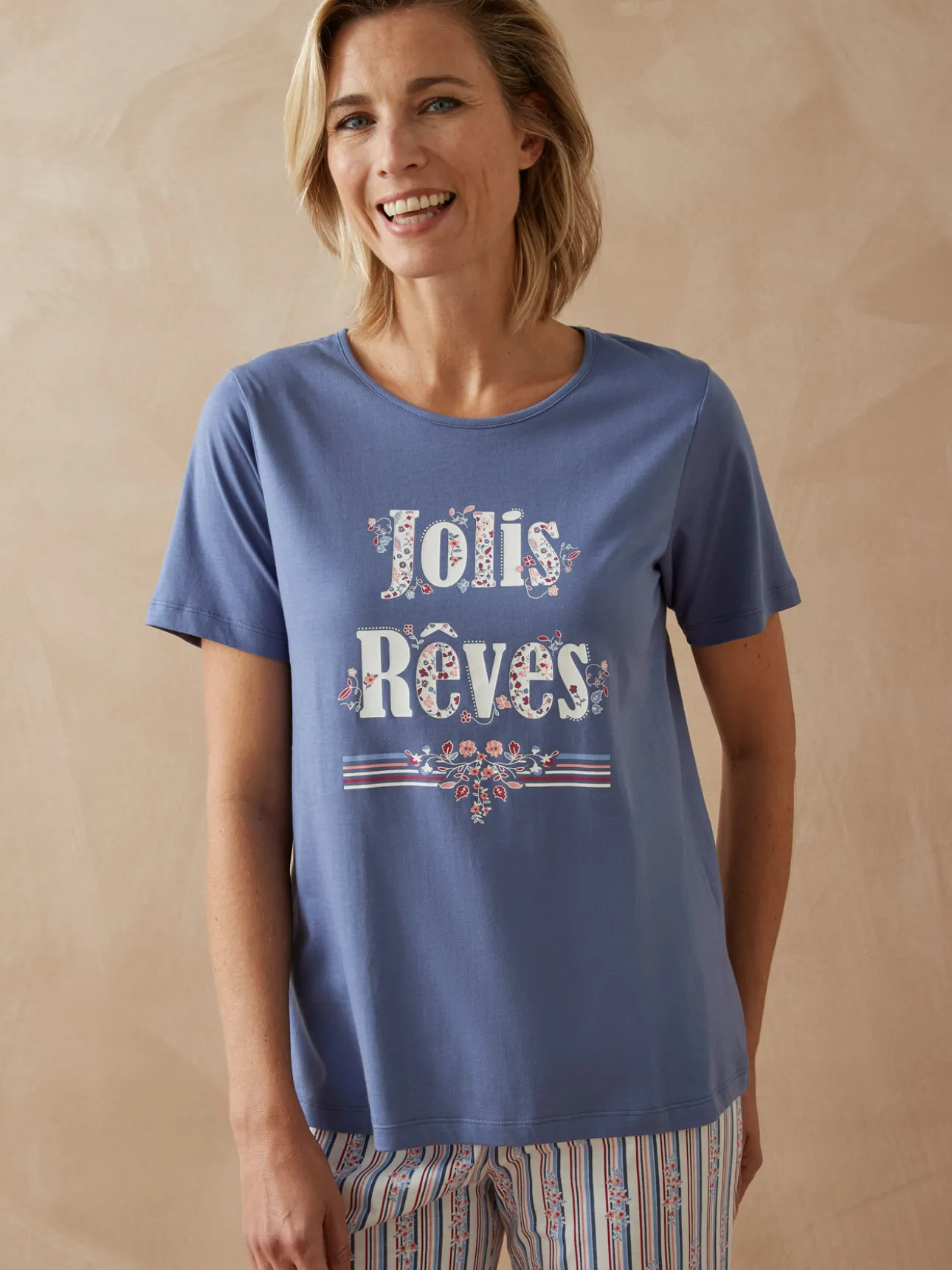 Tee-shirt de pyjama manches courtes