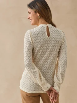 Tee-shirt effet dentelle