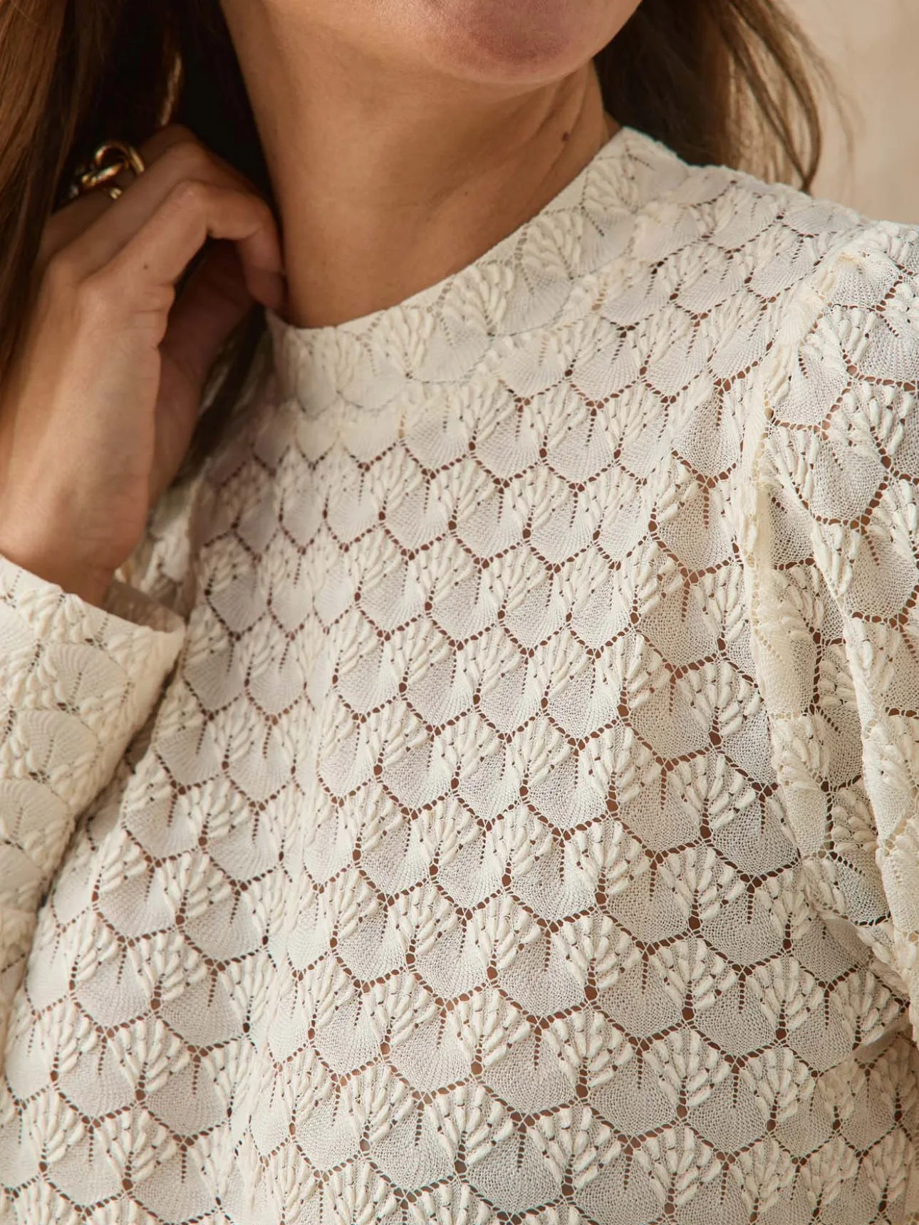 Tee-shirt effet dentelle