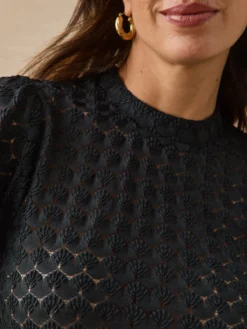 Tee-shirt effet dentelle