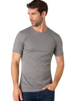 Tee-shirt encolure ronde, pur coton