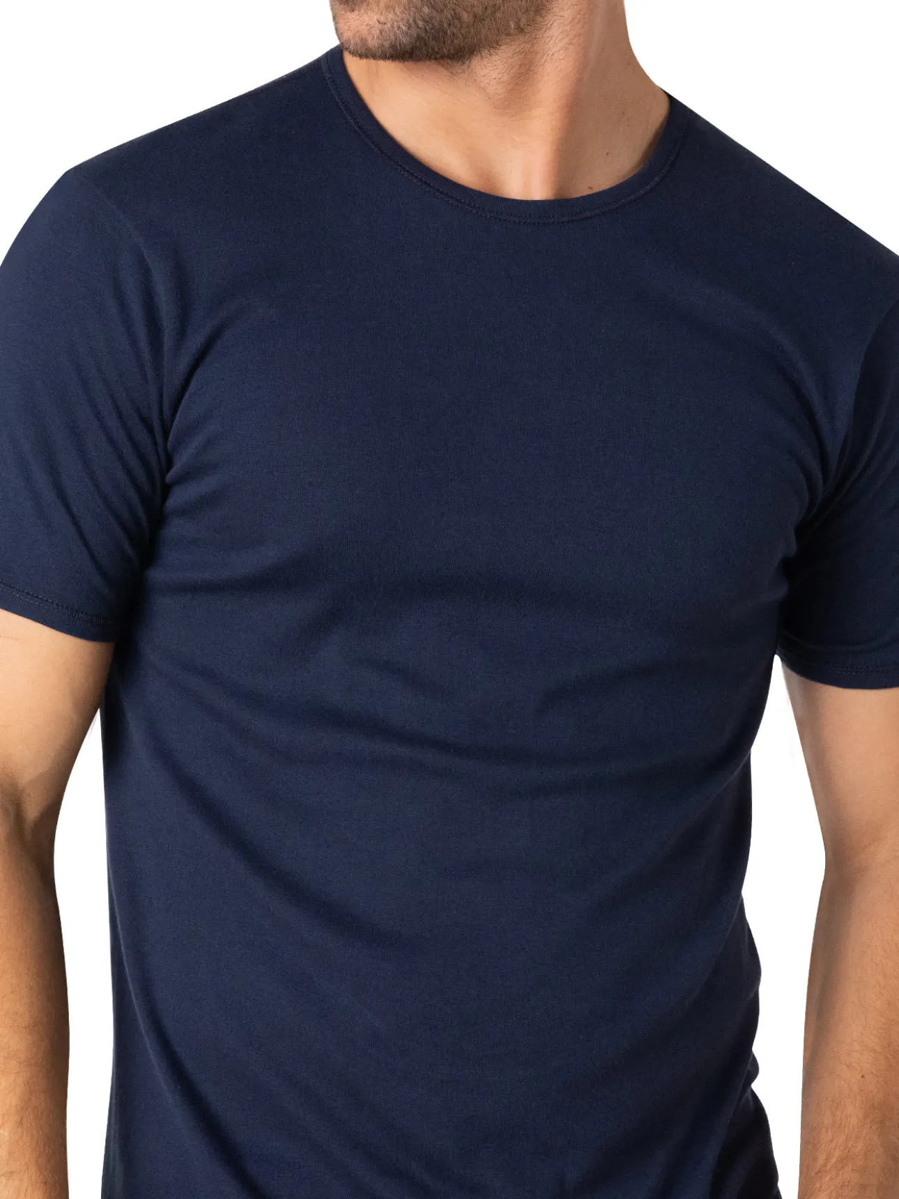 Tee-shirt encolure ronde, pur coton