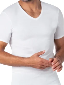 Tee-shirt encolure V, pur coton