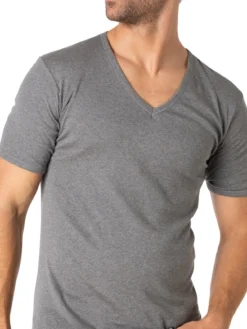 Tee-shirt encolure V, pur coton