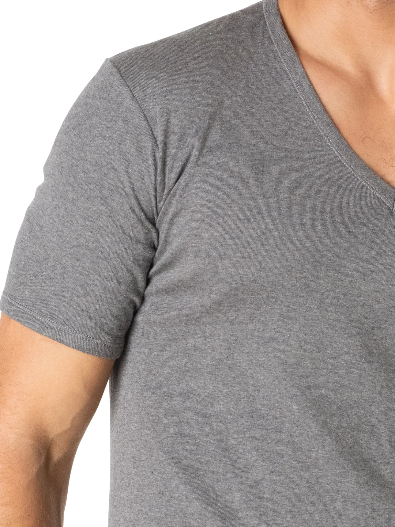 Tee-shirt encolure V, pur coton