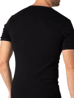 Tee-shirt encolure V, pur coton