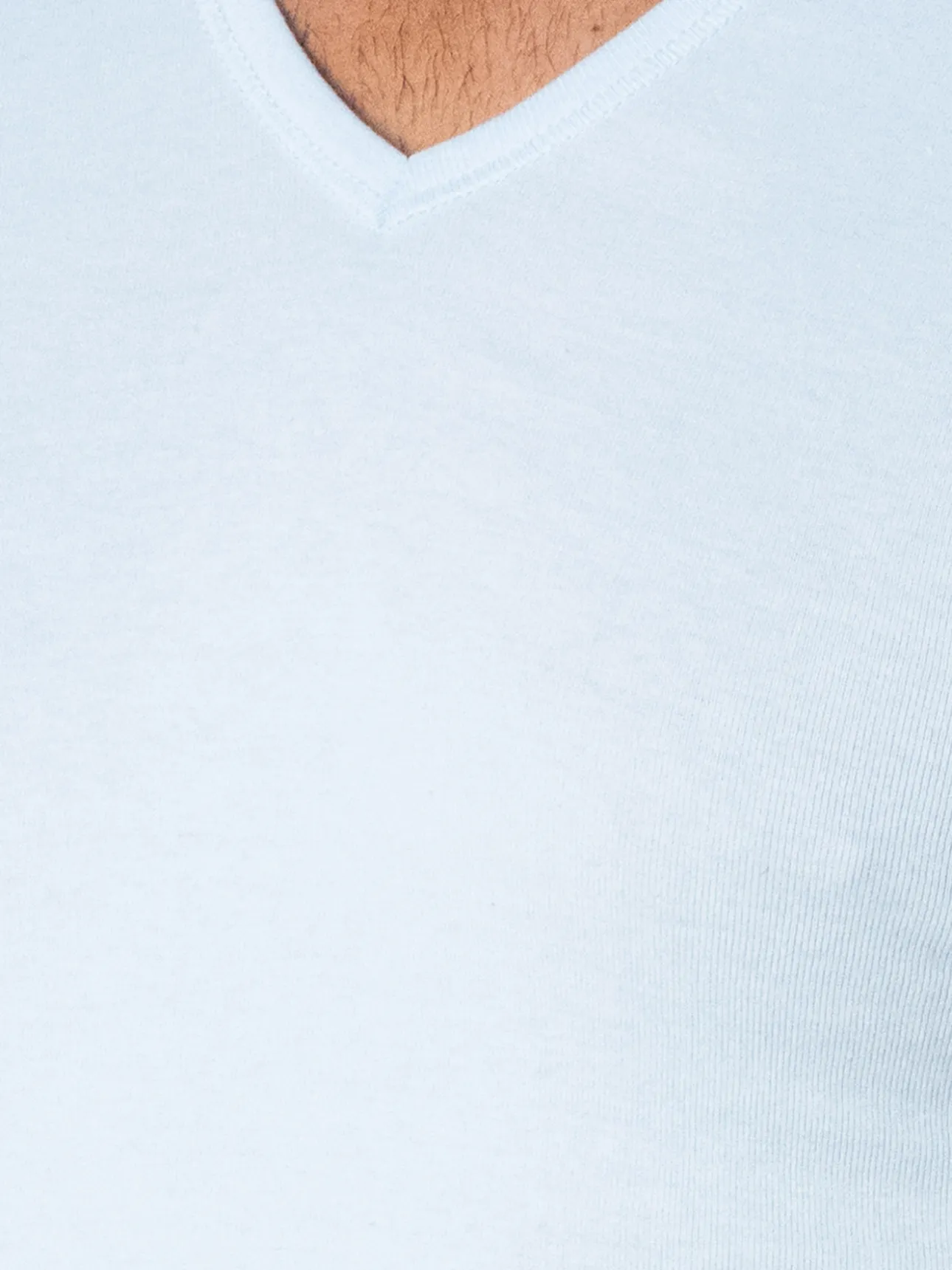 Tee-shirt encolure V, pur coton