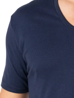 Tee-shirt encolure V, pur coton