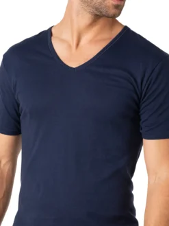 Tee-shirt encolure V, pur coton