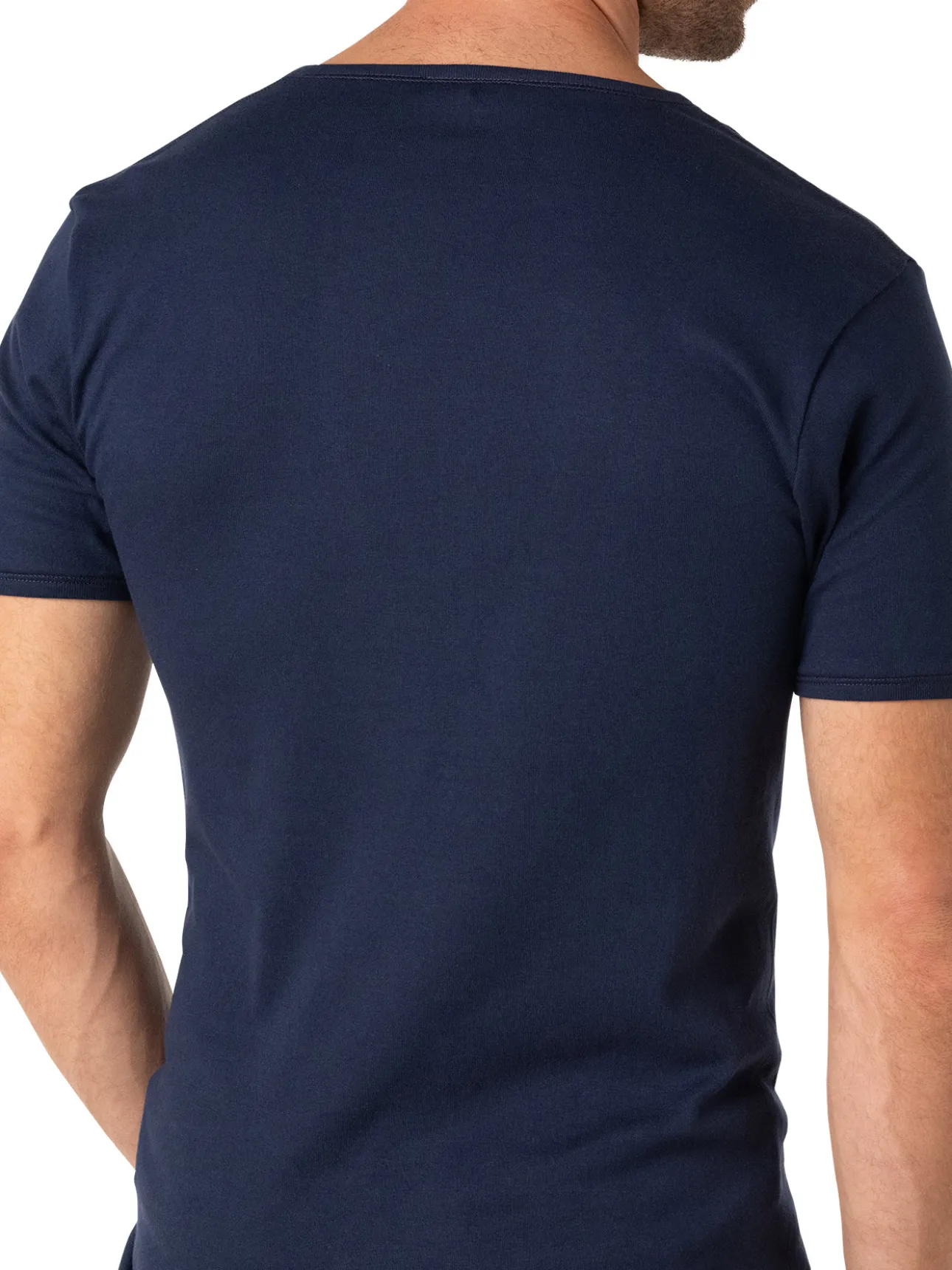 Tee-shirt encolure V, pur coton