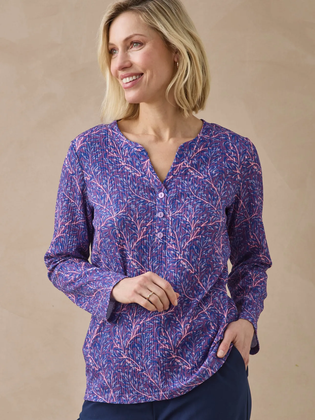 Tee-shirt en maille gaufrée