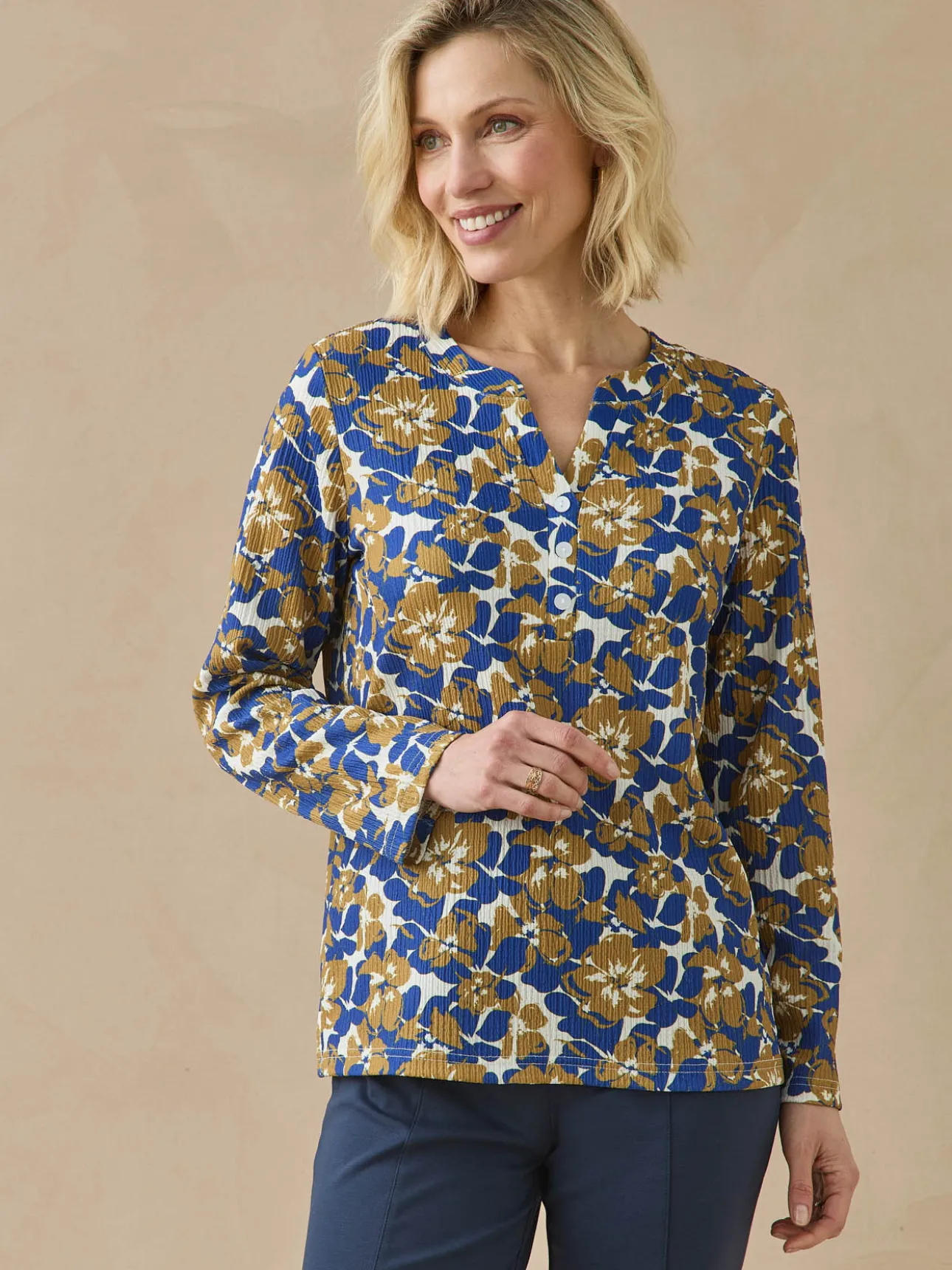 Tee-shirt en maille gaufrée