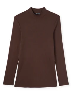 Tee-shirt maille côtelée manches longues