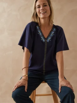 Tee-shirt manches courtes papillon