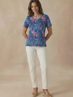 Tee-shirt manches papillon