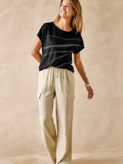 Tee-shirt manches T détails strass