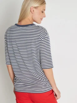 Tee-shirt marinière avec lin