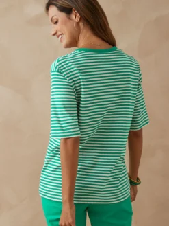 Tee-shirt marinière avec lin